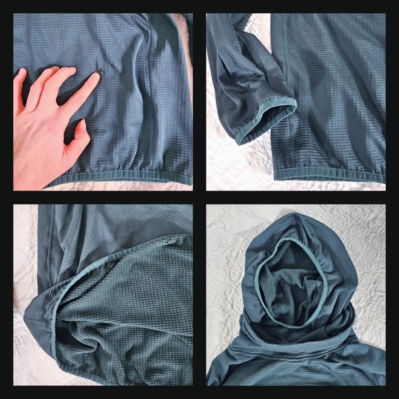 Merrell - Forest Green Men's Lightweight Fleece Lined Hoodie w/Neck Protection - Picture 5 of 5